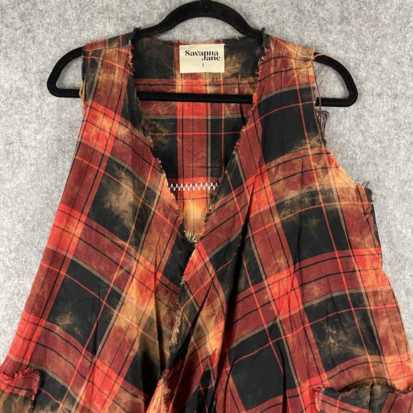 Savannah Jane Duster Vest Womens Small Embroidered Southwestern Grunge Boho NEW - Picture 3 of 15